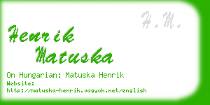 henrik matuska business card
